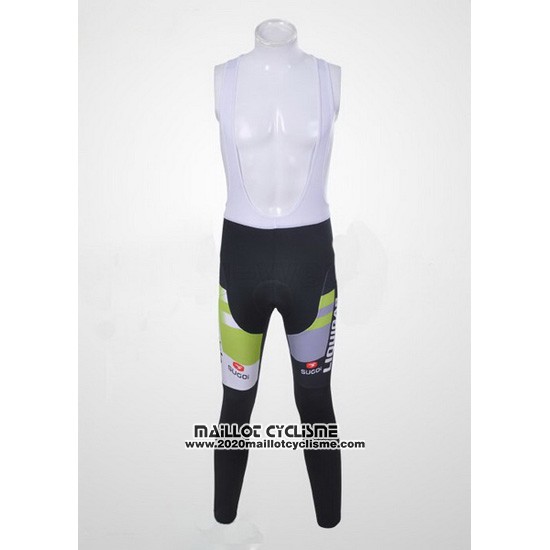 2011 Maillot Ciclismo Liquigas Cannondale Noir et Vert Manches Longues et Cuissard